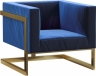Кресло Andrian Gold Blue в аренду