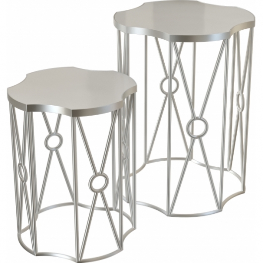 Журнальный стол Sun Duet Silver White серебристого цвета в аренду