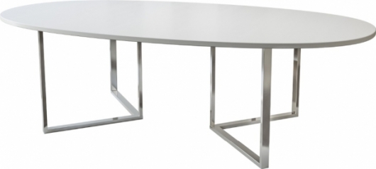 Банкетный стол Affari White Chrome белого цвета в аренду