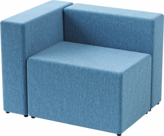 Угловая секция (левая) Block Blue синего цвета в аренду