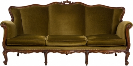 Трехместный диван Oliva оливкового цвета в аренду