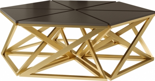 Журнальный стол Galaxy Gold Black золотого цвета в аренду