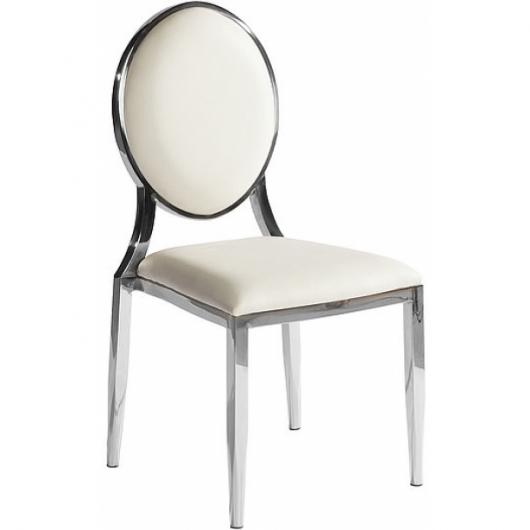 Стул Laval Silver белого цвета в аренду
