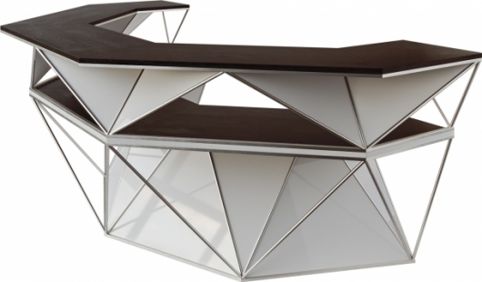 Барная стойка Hexagon White белого цвета в аренду