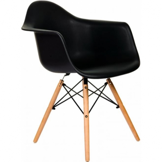 Стул Eames DAW Black черного цвета в аренду