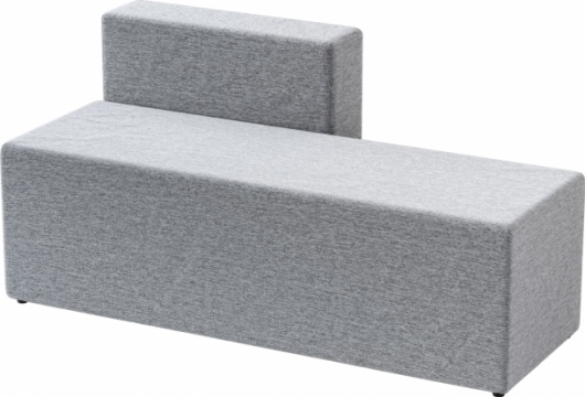 Банкетка со спинкой Block Grey в аренду