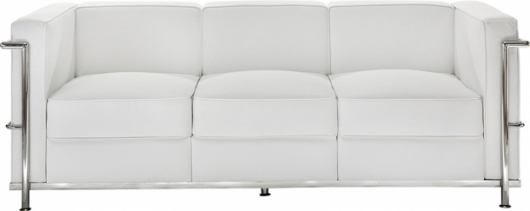 Трехместный диван Chrome White белого цвета в аренду