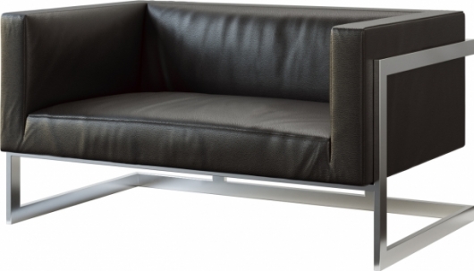 Двухместный диван Andrian Silver Black черного цвета в аренду