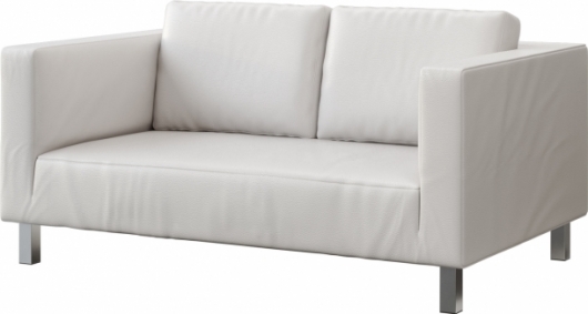 Двухместный диван Basic White белого цвета в аренду