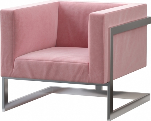 Кресло Andrian Silver Pink розового цвета в аренду