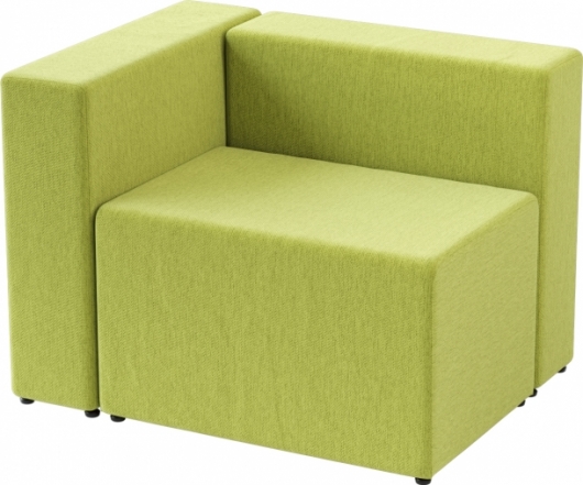 Угловая секция (левая) Block Lime зеленого цвета в аренду