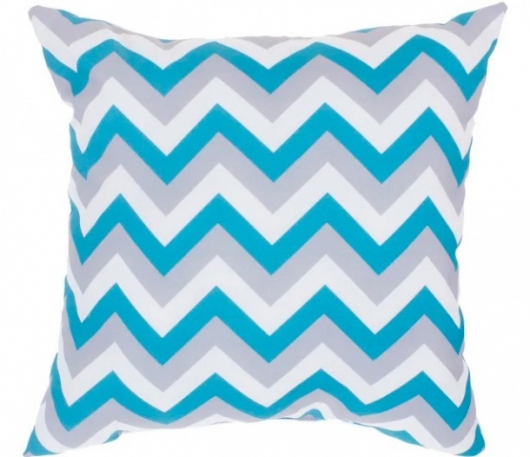 Подушка Zigzag Blue голубого цвета в аренду
