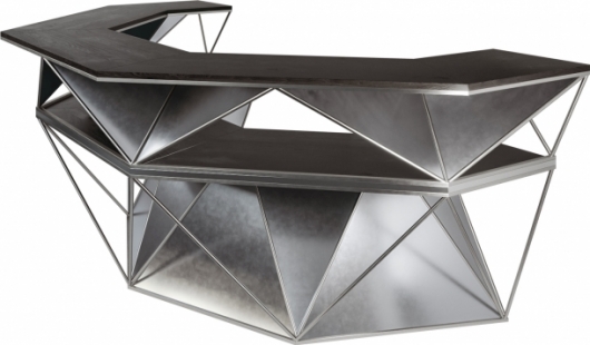 Барная стойка Hexagon Silver серебристого цвета в аренду