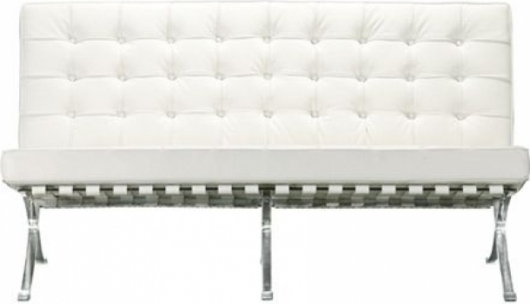 Двухместный диван Barcelona White белого цвета в аренду