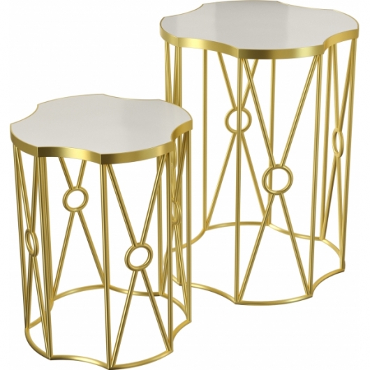 Журнальный стол Sun Duet Gold & White в аренду