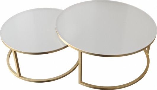 Журнальный стол Duet Gold & White в аренду