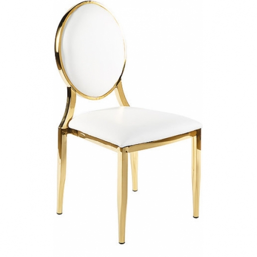 Стул Laval Gold белого цвета в аренду
