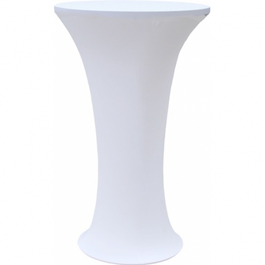 Фуршетный стол со скатертью White белого цвета в аренду