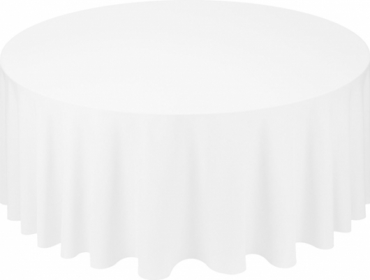 Скатерть круглая White белого цвета в аренду