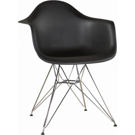 Стул Eames DAR Black черного цвета в аренду