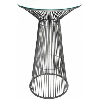 Коктейльный стол серебро