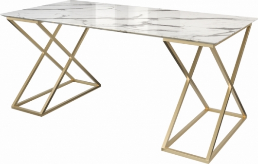 Фуршетный стол X-2 Gold White мрамор в аренду