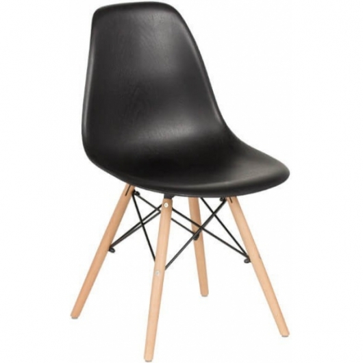 Стул Eames Style Black черного цвета в аренду