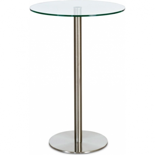 Фуршетный стол Basic Glass серебристого цвета в аренду