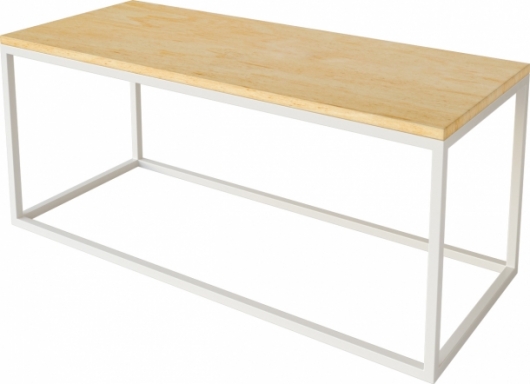 Банкетка White Natural белого цвета в аренду