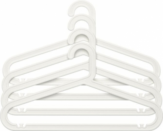 Комплект из 10 плечиков белого цвета в аренду