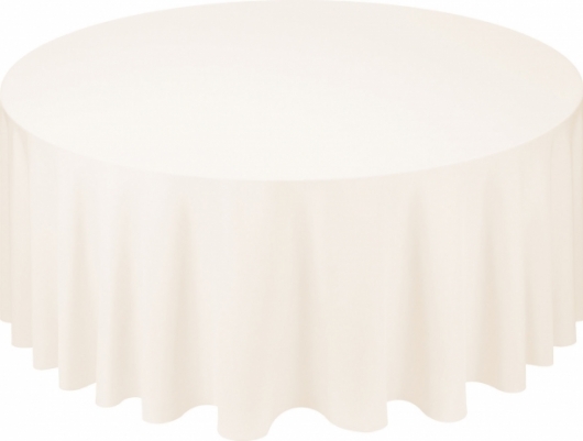 Скатерть круглая Pantone 7499 U ванильного цвета в аренду
