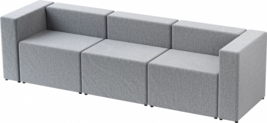 Модульный диван Block Grey 3 в аренду
