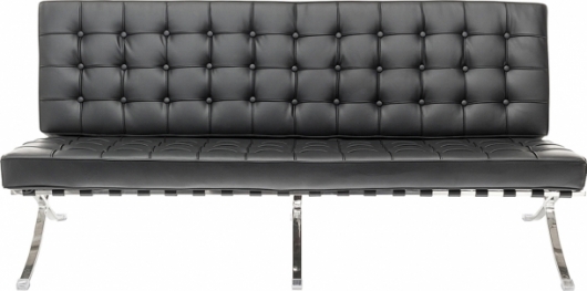 Трехместный диван Barcelona Black черного цвета в аренду