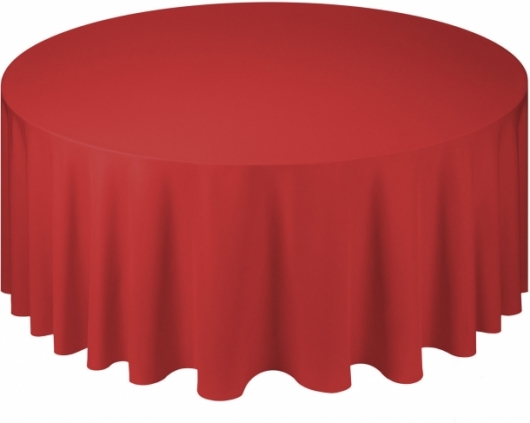 Скатерть круглая Pantone 199 U красного цвета в аренду