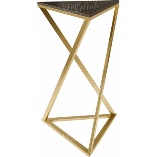 Фуршетный стол Triangle Gold Black в аренду