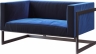 Двухместный диван Andrian Blue&Graphite в аренду
