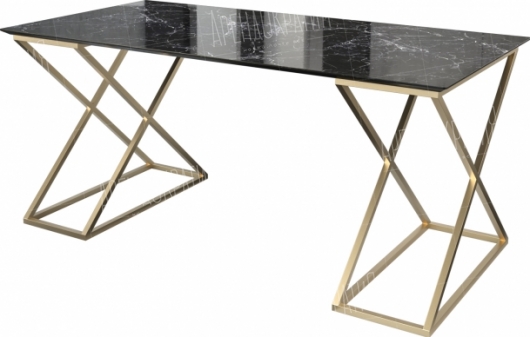Фуршетный стол X-2 Gold Black мрамор в аренду