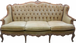 Трехместный диван Золотистый БЕЖ в аренду