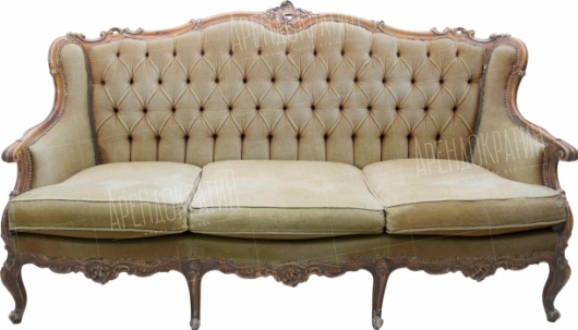 Трехместный диван Золотистый БЕЖ в аренду