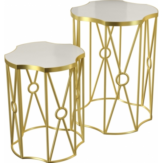 Журнальный стол Sun Duet Gold & White в аренду