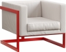 Кресло Andrian Red & White в аренду