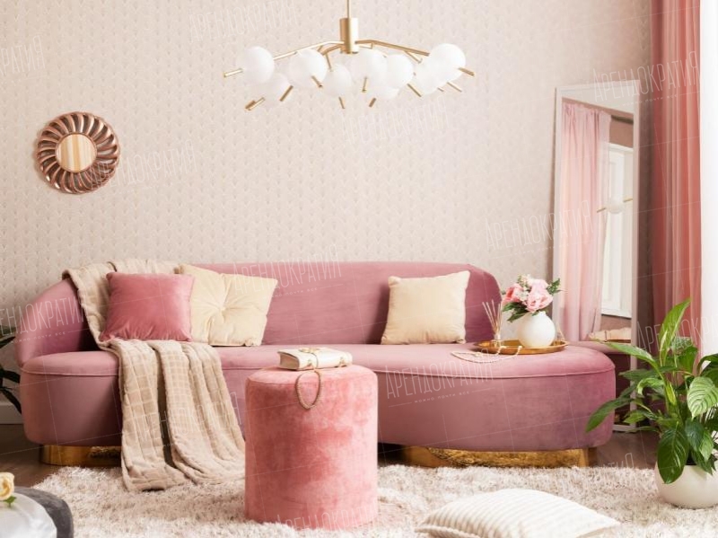 Пуф Charme Pink в интерьере