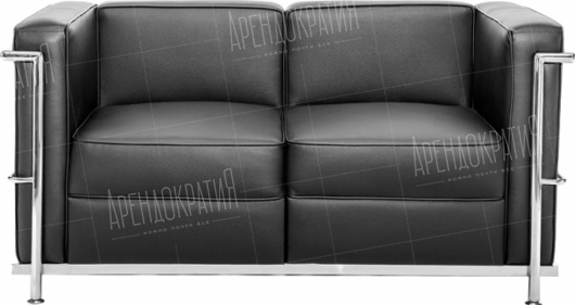 Двухместный диван Chrome Black в аренду