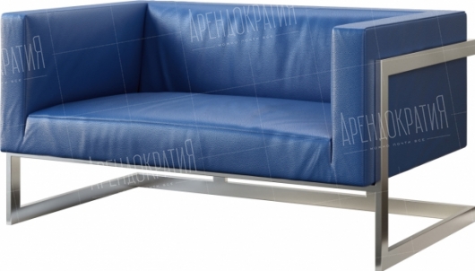 Двухместный диван Andrian Silver&Blue в аренду