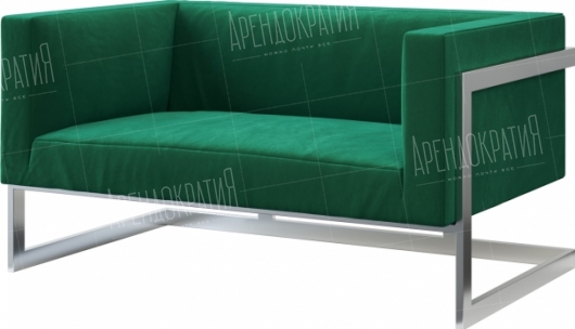 Двухместный диван Andrian Silver Green в аренду