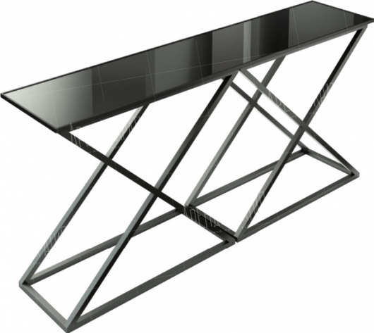 Фуршетный стол Double X-Loft Black Glass в аренду