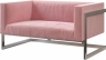 Двухместный диван Andrian Silver Pink в аренду