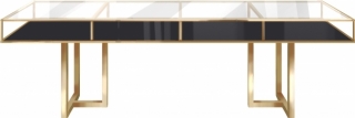 Loft Gold, прозрачное стекло, черное подстолье